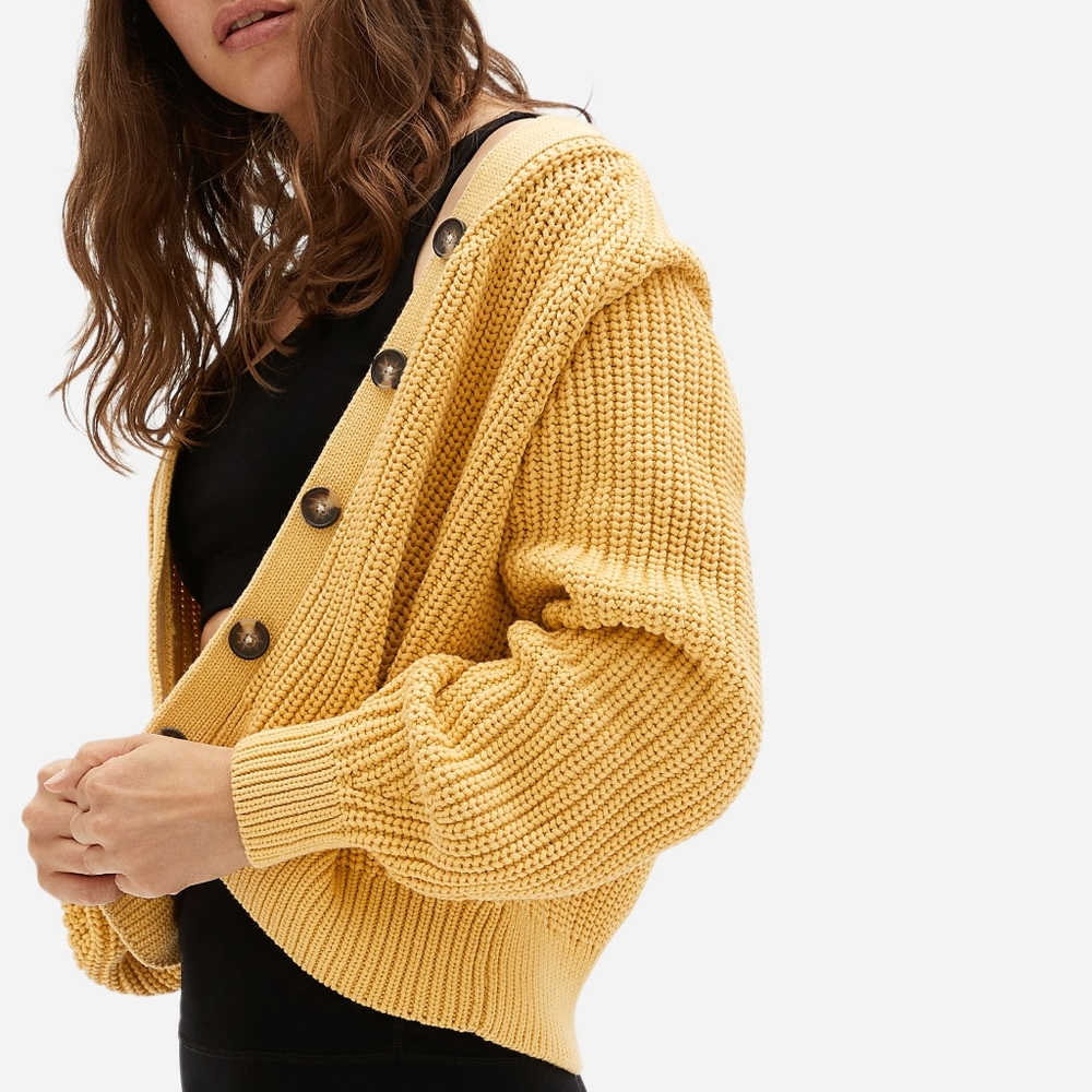 Everlane texture cotton cardigan large